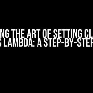 Mastering the Art of Setting CLASSPATH in AWS Lambda: A Step-by-Step Guide