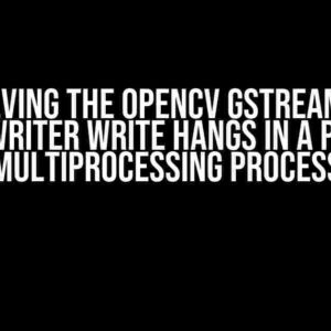 Solving the OpenCV GStreamer VideoWriter Write Hangs in a Python Multiprocessing Process