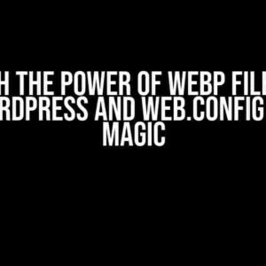 Unleash the Power of WebP Files on IIS with WordPress and web.config Rewrite Magic